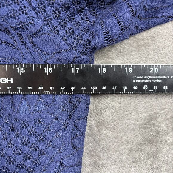 Lilly Pulitzer Rylee True Navy Palm Leaf Lined Lace Shift Dress Size 8 F132 - Picture 6 of 10